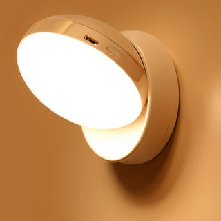 Cordless acrylic mini LED wall sconce detail — rechargeable