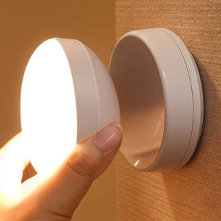 Mini rechargeable cordless LED wall lamp angle — acrylic sconce