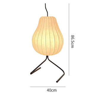 Pear silk floor lamp wide — modern soft warm