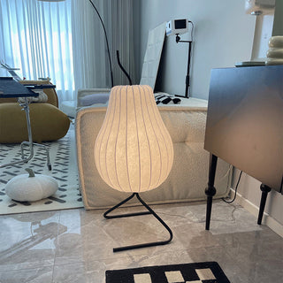Pear silk lamp ambient — modern warm soft glow