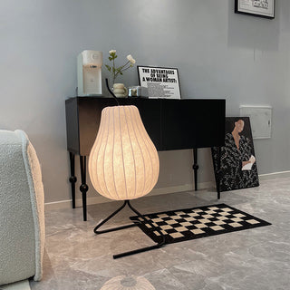 Silk pear living room lamp — modern soft warm