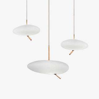 Organic pebble-shaped ceiling fixture in white frosted glass