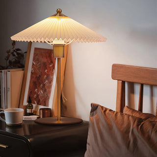 Vintage inspired table lamp setting — mid century wide