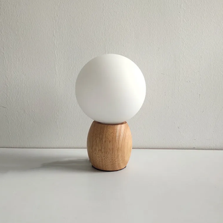 Nordic Table Lamp – Wooden Bedside Lamp With Soothing Light Fixture & Custom Temperature