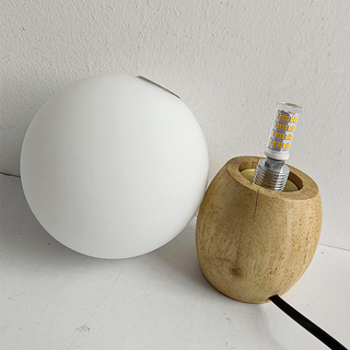 Nordic Table Lamp – Wooden Bedside Lamp With Soothing Light Fixture & Custom Temperature