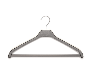 trouser hanger premium leather microfiber coated bar wardrobe front view