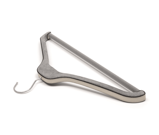 trouser hanger premium leather microfiber coated bar wardrobe close-up