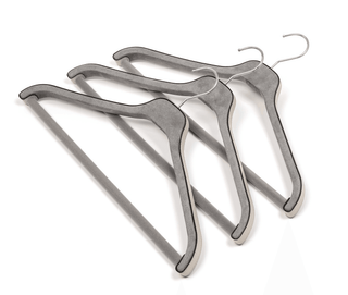 trouser hanger premium leather microfiber coated bar wardrobe side view