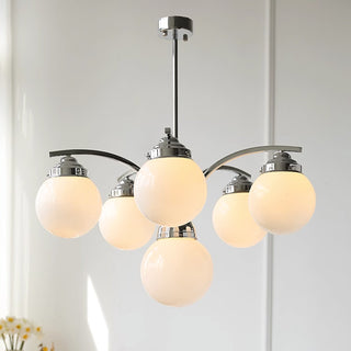Chrome globe pendant light retro design for bedroom or hallway