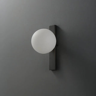 Spherical wall light detail — white minimalist ball ceiling lamp