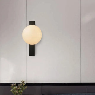 Minimalist white sphere wall lamp — ball shape living room light