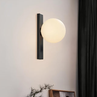 White ball wall light — minimalist spherical living room lamp