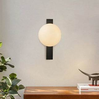 Minimalist white ball wall lamp styled — spherical living room light