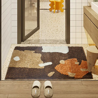 morocco soft plush TPR anti-slip bath mat product view