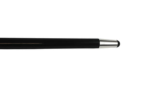 Silver plated red crystal sphere handle Italian luxury walking cane detail