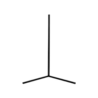 Modern LED floor lamp — brushed stainless aluminum detail close-up