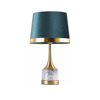 Luxury green marble lamp side view — elegant design