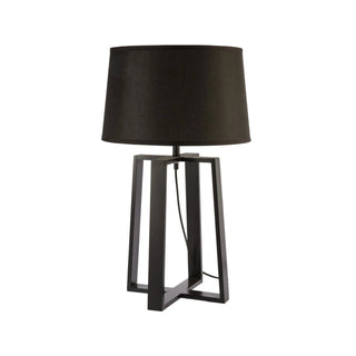 Sleek black shade lamp front — designer modern design