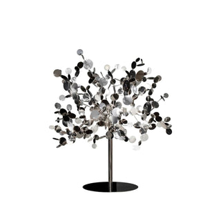 Elegant delicate lamp side view — graceful forms detail