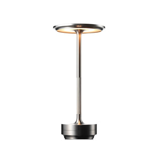 Touch LED table lamp disk — elegant adjustable brightness design