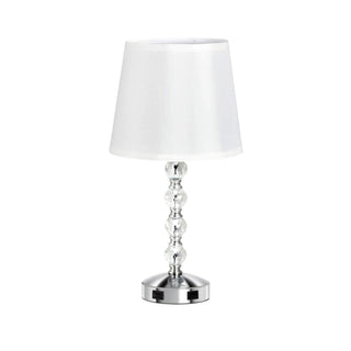 Luxury crystal lamp USB port — chrome base front view