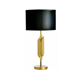 Elegant golden black table lamp — luxury modern front view
