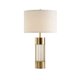 Gold finish vault lamp front — luxury elegant design