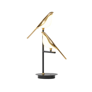 Gold accent luxury lamp front — elegant soft glow