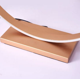 Gold Arc Table Lamp – Modern Arc Shaped Lamp with Warm Ambient Lighting