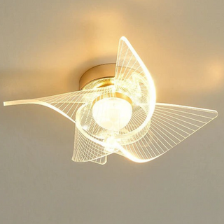 Gold LED Ceiling Light – Modern Nordic Design Acrylic Fixture for Living Room