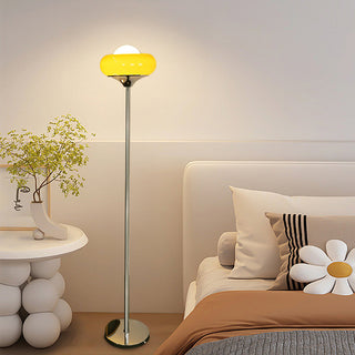 Vintage Bauhaus iron glass floor lamp — creative lighting design