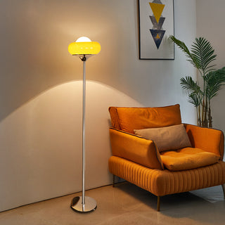 Bauhaus iron glass lamp close-up — vintage creative detail