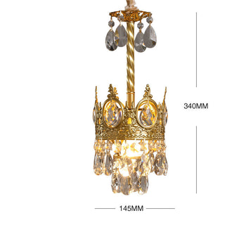 French gold chandelier vintage crystal ornate ceiling pendant