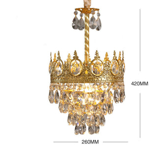 French vintage chandelier gold ornate crystal ceiling lamp