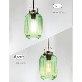 Vintage green lantern pendant lamp for dining room
