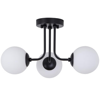 Warm glass ball ceiling lamp multi head – retro installed