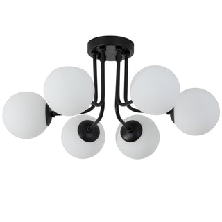 Retro Glass Ceiling Light – Multi Heads Ceiling Lamp with Warm Glow and Glass Balls