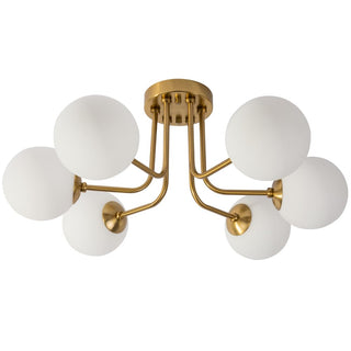 Retro Glass Ceiling Light – Multi Heads Ceiling Lamp with Warm Glow and Glass Balls
