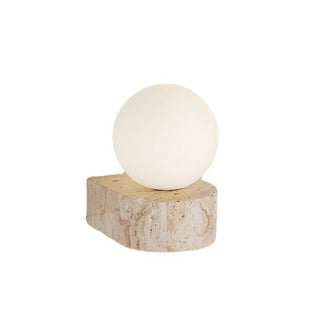 Retro yellow travertine wall light — vintage G9 corridor fixture