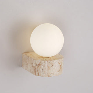 Retro yellow travertine corridor wall lamp — G9 bulb vintage sconce