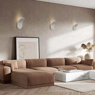 Nordic LED art wall sconce detail — modern living room