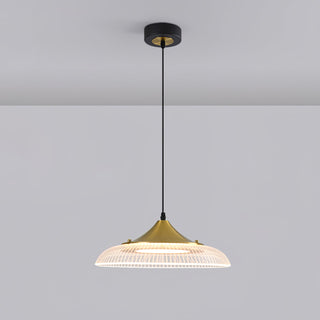 Modern LED pendant light with gold black bowl design
