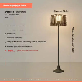 Woven Metal Garden Lamp – Outdoor Solar Lights | Braided Metal Lamp by Lumavera