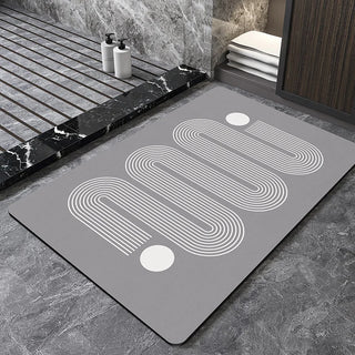 luxury anti-slip natural rubber bath mat front view