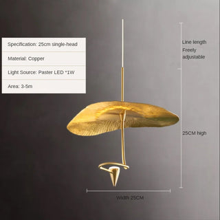 Copper Pendant Light – Modern Polished Copper Fixture with Energy Efficient LEDs