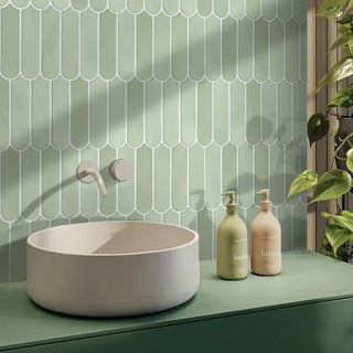 olive green tile panels eco vinyl pvc self adhesive matte wall covering close-up