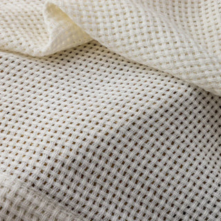 light sheer curtain saint claire grid pattern rod pocket close-up