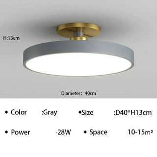 Aluminum LED Ceiling Light – Modern Minimalist Fixture with Soft Ambient Lighting
