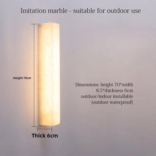 Marble-Effect Wall Light – Waterproof Outdoor Wall Sconce with LED Lighting