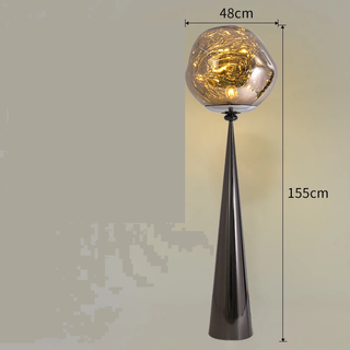 Lava Ball Floor Lamp – Decorative Aluminum Base With Acrylic Globe Light